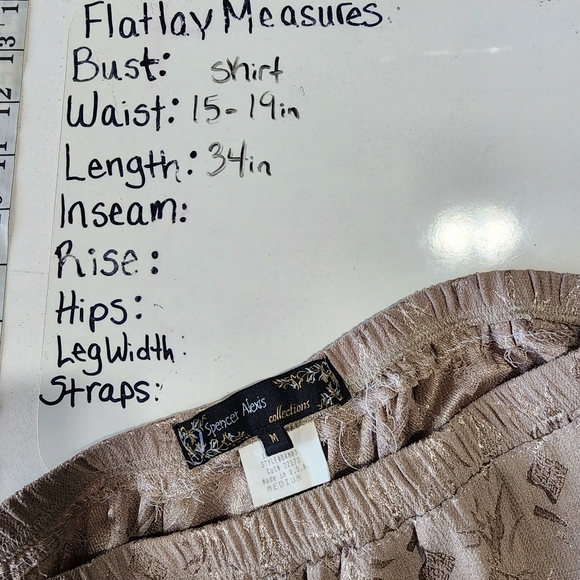 Vintage Spencer Alexis Boho 2PC Set S/M | Artsy Nude Floral Maxi Skirt Top US - Picture 6 of 9